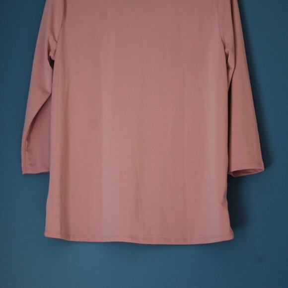 Banana Republic Pink V-Neck Dress Shirt with 3/4 Length Sleeves Medium - Picture 11 of 12